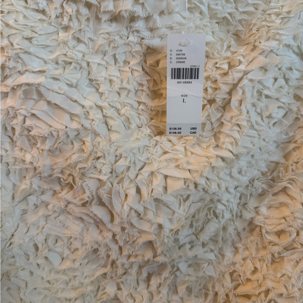 Anthropologie Cream Textured Mini Skirt - Picture 7 of 11
